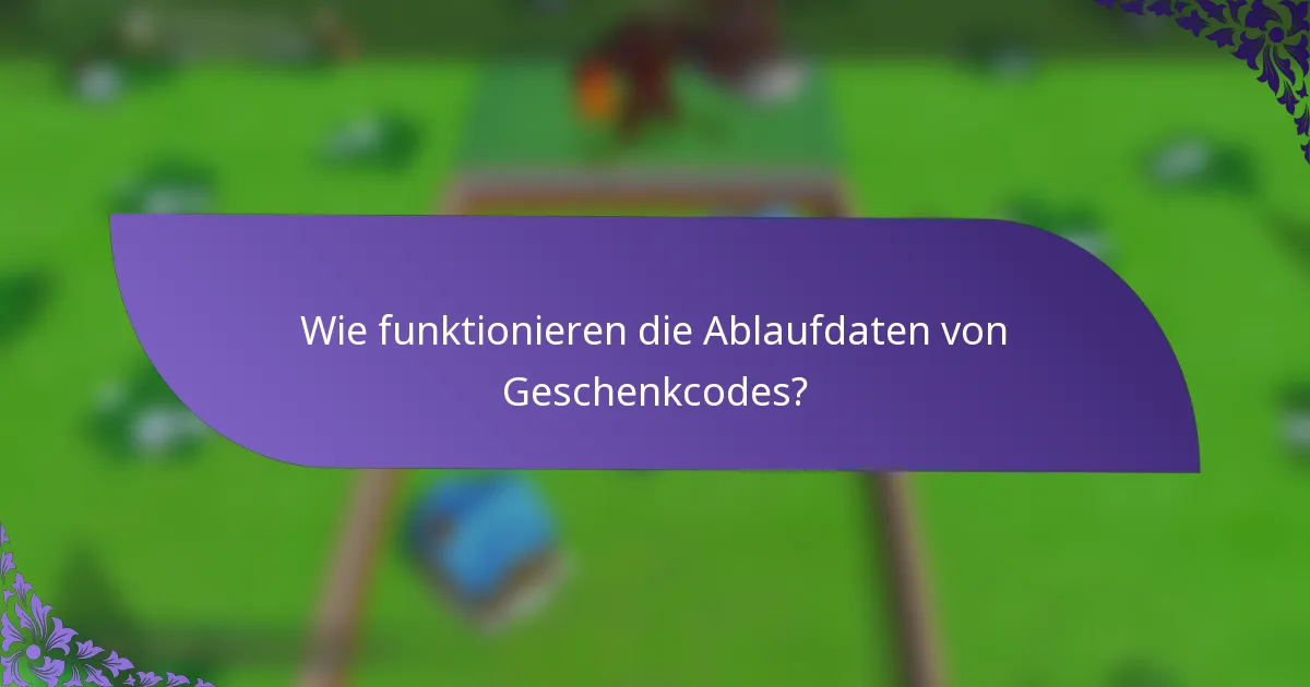 Wie funktionieren die Ablaufdaten von Geschenkcodes?